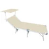 Lettino Greenwood Con Tettuccio Pieghevole Sabbia 1 Lettino Greenwood Con Tettuccio Pieghevole Sabbia -Vendite Lando Sport lettino mare con tettuccio pieghevole sabbia alluminio textilene greenwood CLAT56