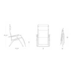 Sedia LaFuma Futura XL Obsidian -Vendite Lando Sport sedia sdraio futura xl lafuma schienale regolabile acciaio batyline lfm31169718 4